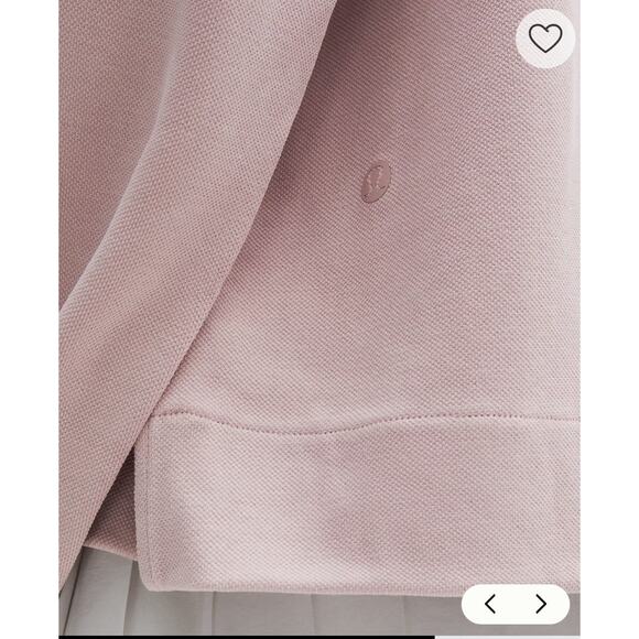 Lululemon Softstreme Pique Oversized Long-Sleeve Polo Shirt Mink Berry Medium M - Picture 4 of 4